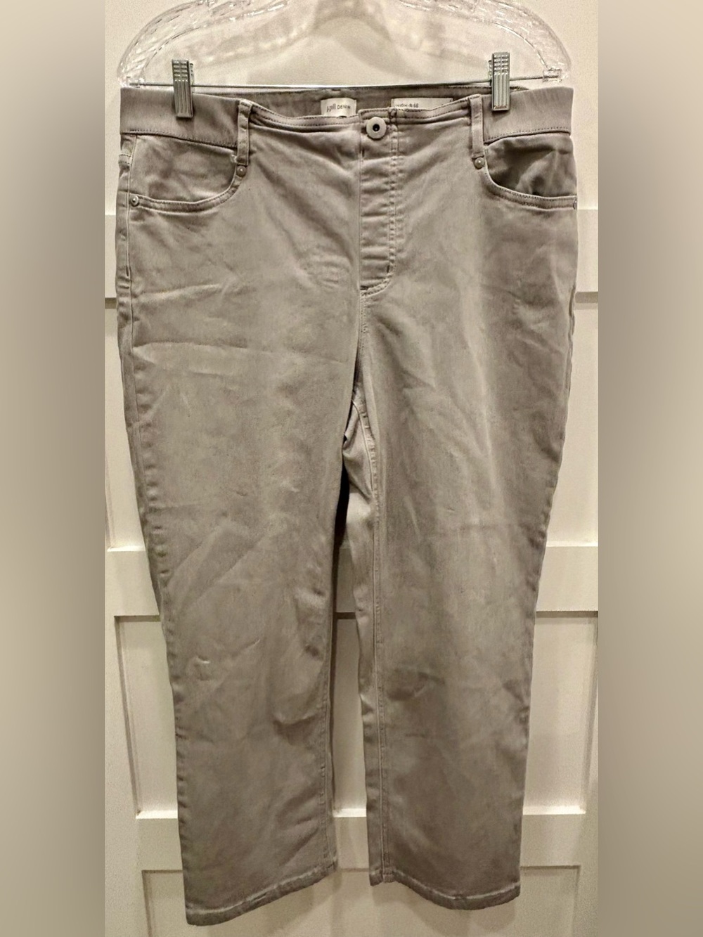 J. Jill Light Gray High Rise Cropped Ankle Jeans 12R